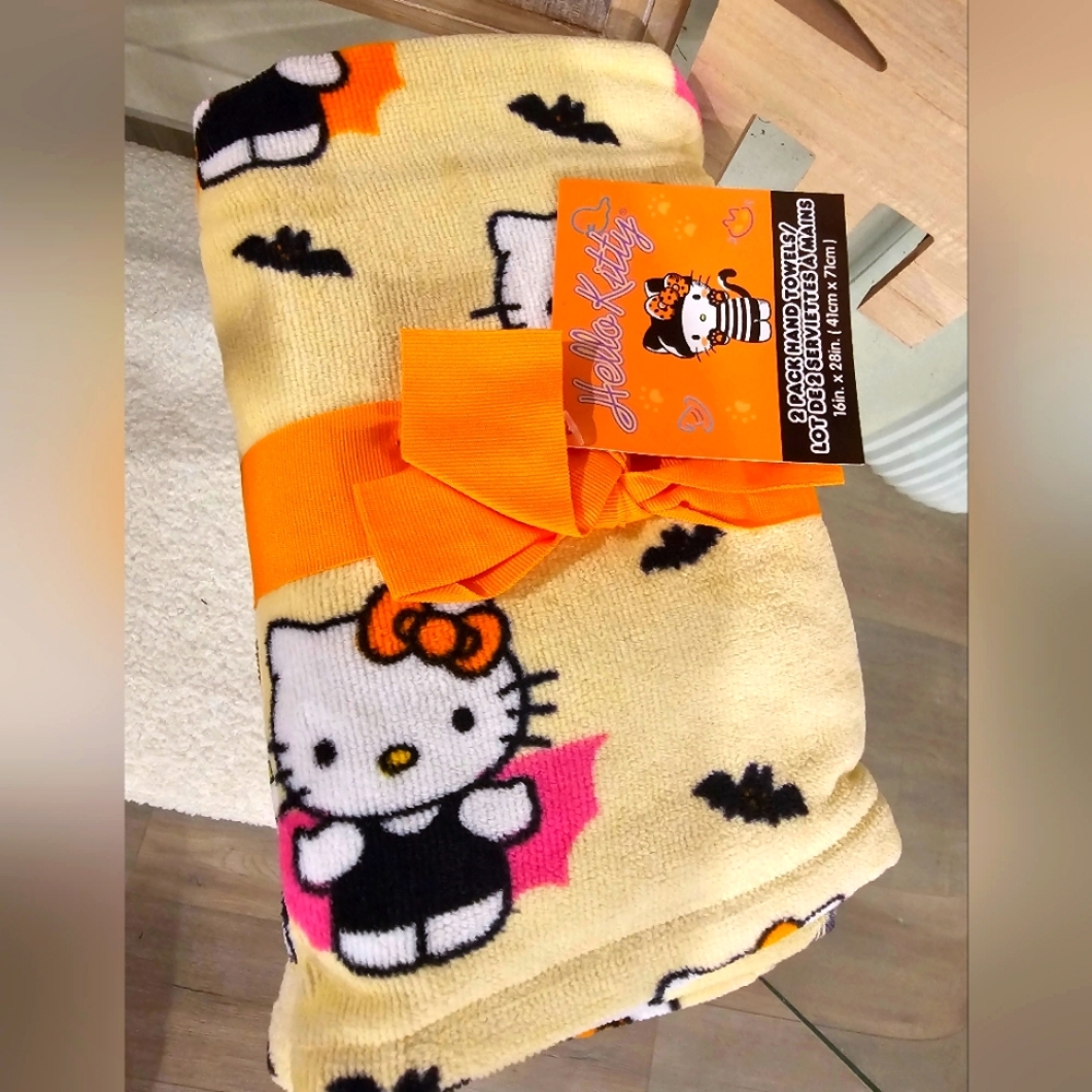 Hello Kitty, Halloween Black Bats hand towels